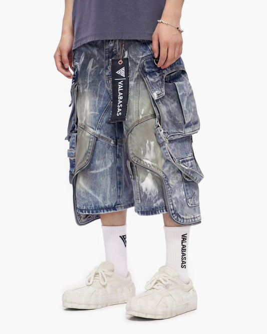 Osama Jorts Dirty Blue Wash - Valabasas