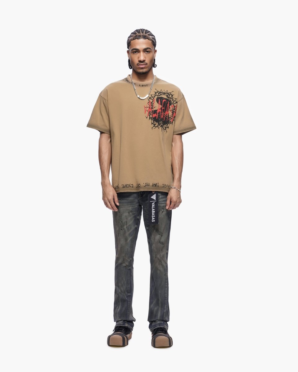 Outlawed Stacked Dirty Dark Blue - Valabasas