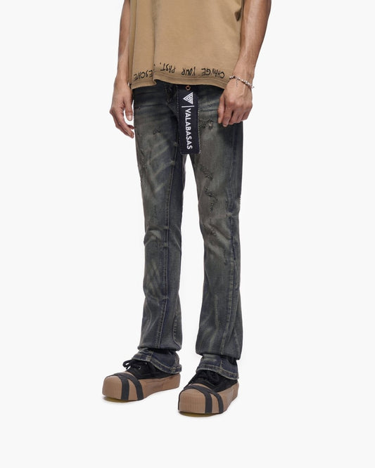 Outlawed Stacked Dirty Dark Blue - Valabasas