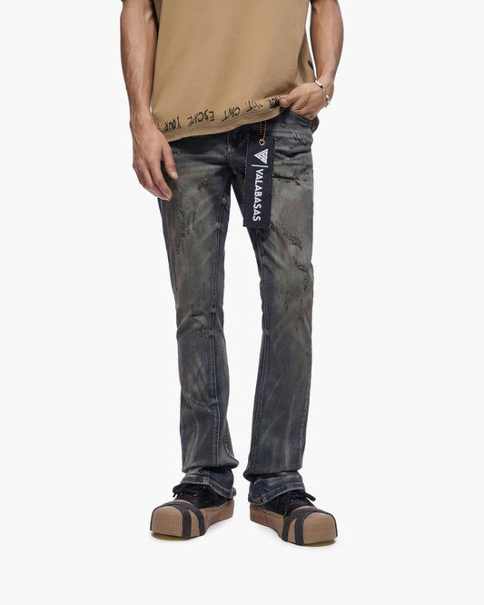 Outlawed Stacked Dirty Dark Blue - Valabasas