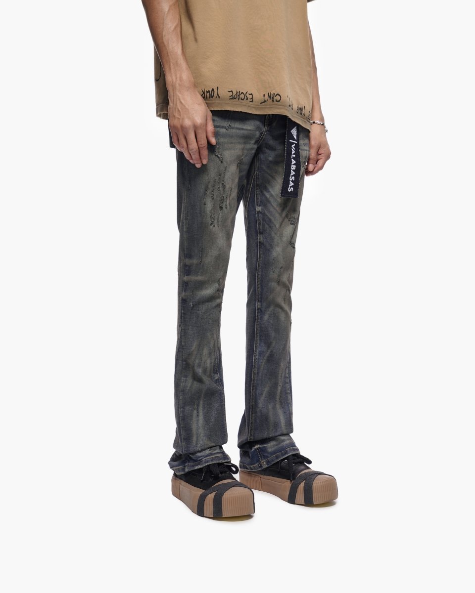 Outlawed Stacked Dirty Dark Blue - Valabasas