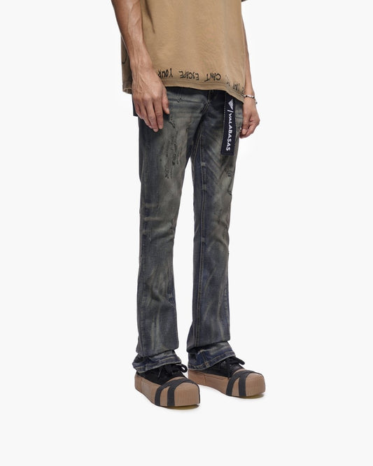 Outlawed Stacked Dirty Dark Blue - Valabasas
