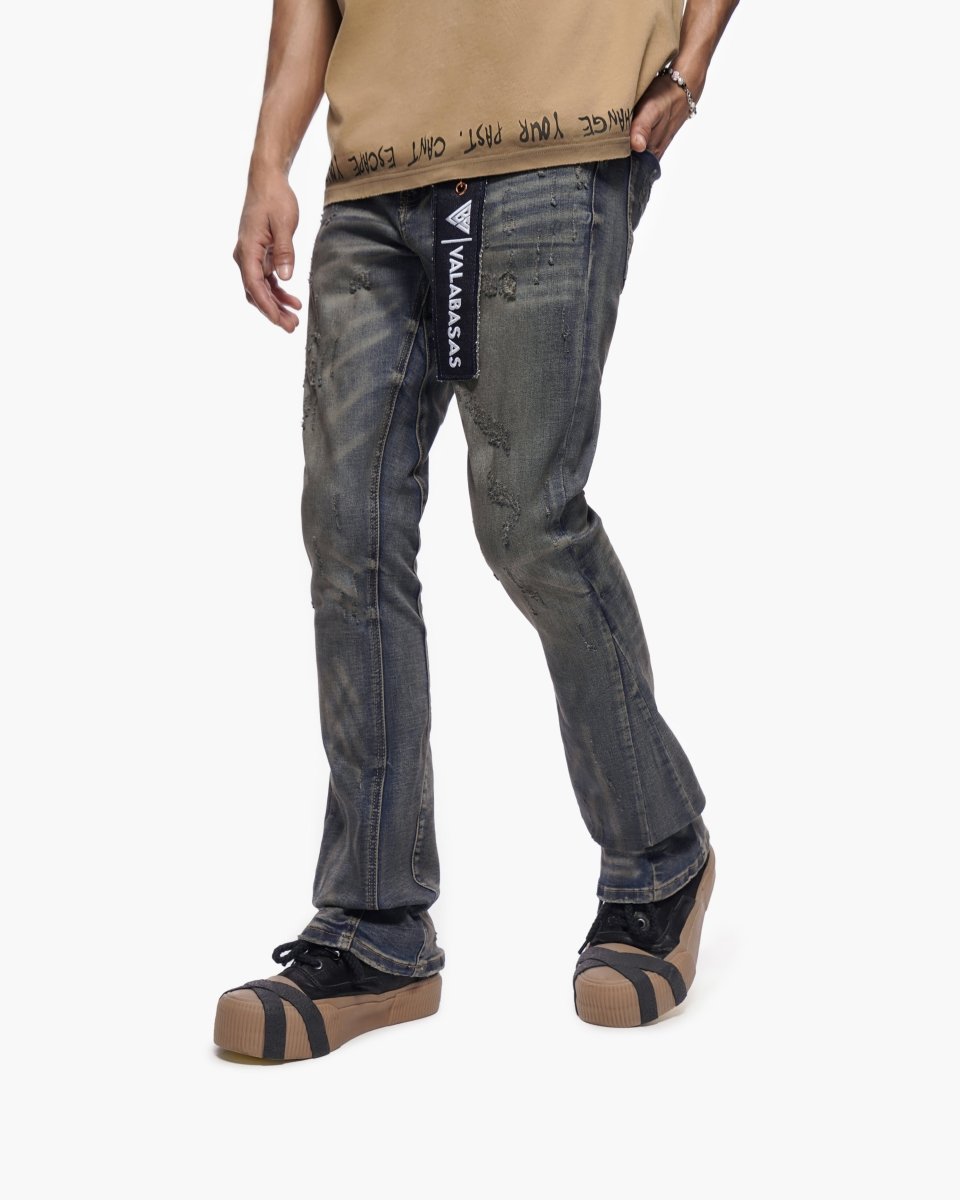 Outlawed Stacked Dirty Dark Blue - Valabasas
