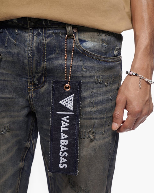 Outlawed Stacked Dirty Dark Blue - Valabasas