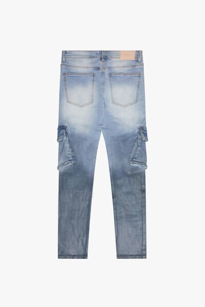 "PACIFIC" SKINNY JEAN BLUE FADED - Valabasas