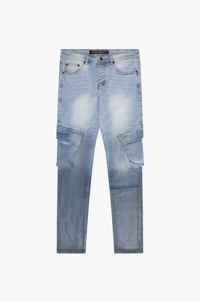 "PACIFIC" SKINNY JEAN BLUE FADED - Valabasas
