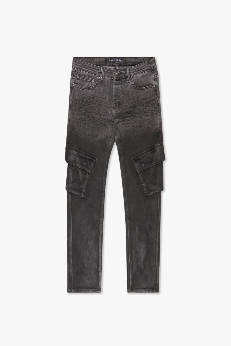 "PACIFIC" SKINNY JEAN LT GREY/BLACK - Valabasas