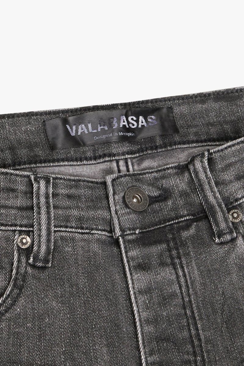 "PACIFIC" SKINNY JEAN LT GREY/BLACK - Valabasas