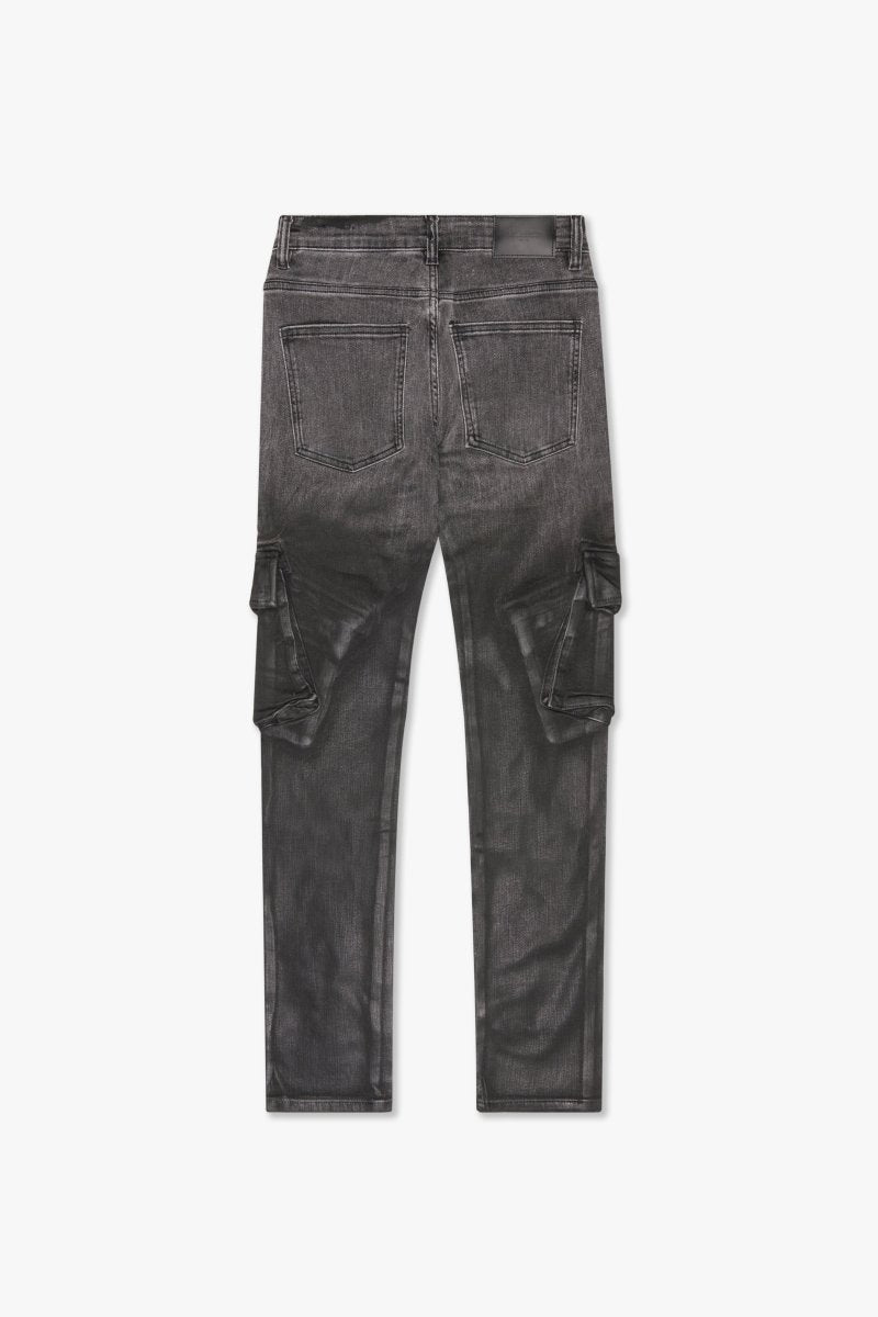 "PACIFIC" SKINNY JEAN LT GREY/BLACK - Valabasas