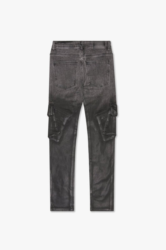 "PACIFIC" SKINNY JEAN LT GREY/BLACK - Valabasas