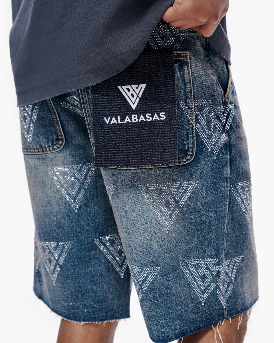 Palace Dark Blue Wash Shorts – Valabasas