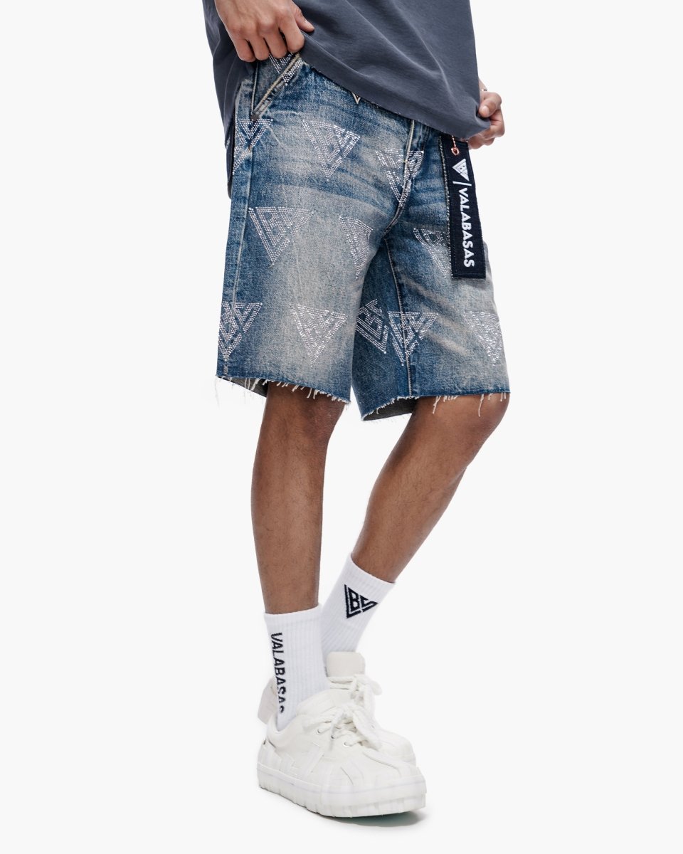 Palace Dark Blue Wash Shorts – Valabasas