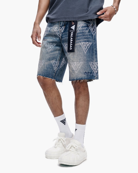 Palace Dark Blue Wash Shorts – Valabasas