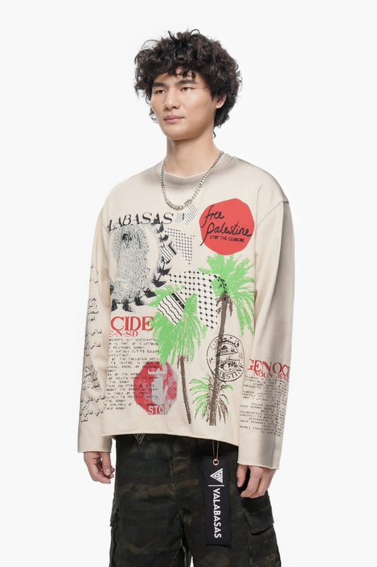 Pali Long Sleeve Tee White - Valabasas