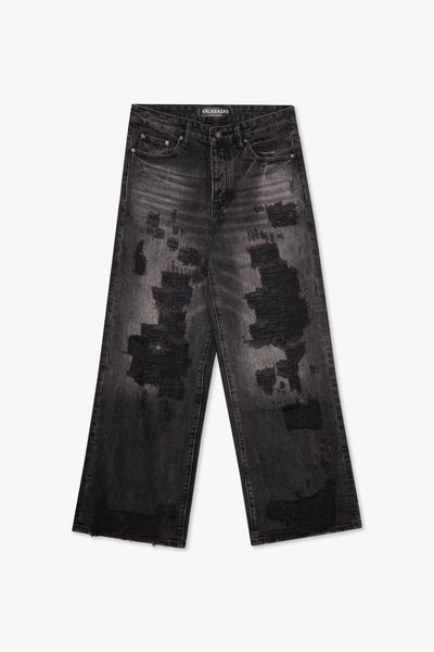 "PANDORA" BAGGY DENIM GREY WASH - Valabasas