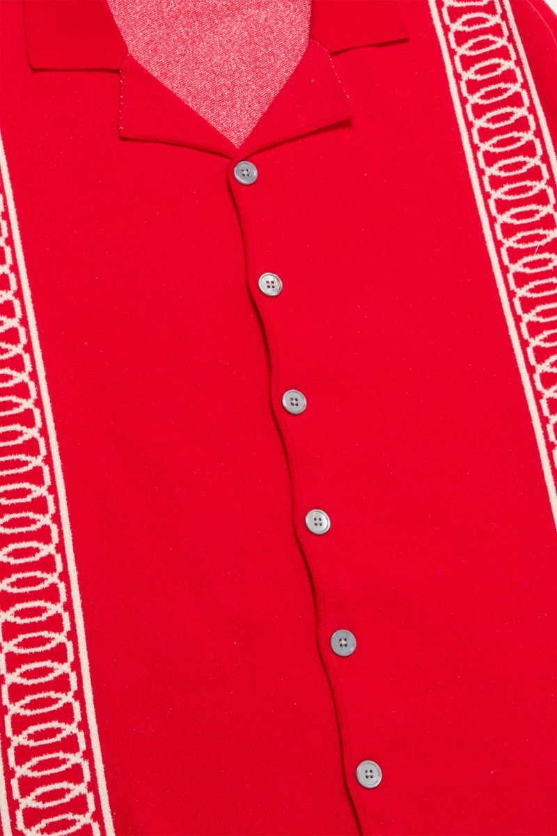 "Paradise" Button Down Red - Valabasas