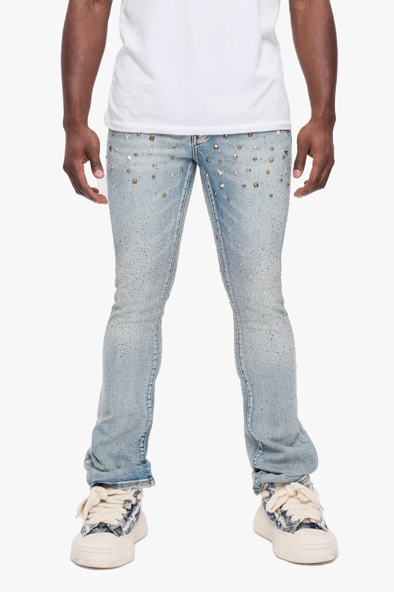 Parrel Stacked Flare Jean Light Blue - Valabasas