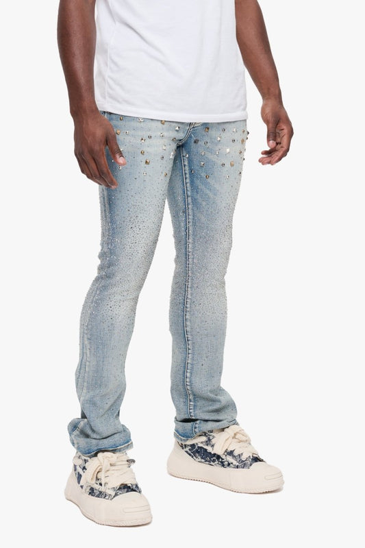 Parrel Stacked Flare Jean Light Blue - Valabasas