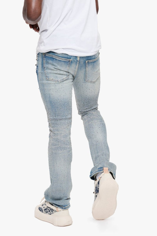 Parrel Stacked Flare Jean Light Blue - Valabasas