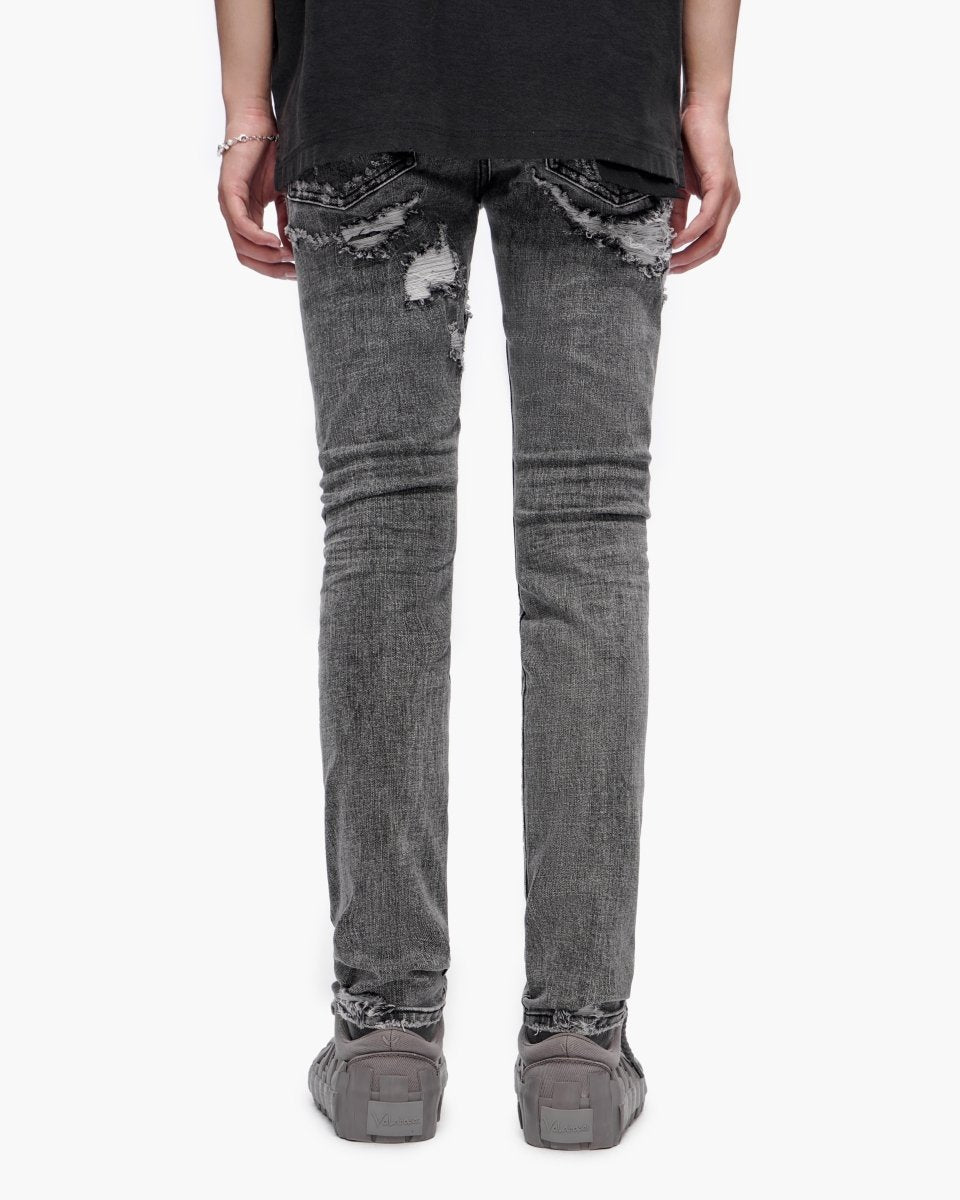 Paste Grey Washed Skinny Jeans - Valabasas