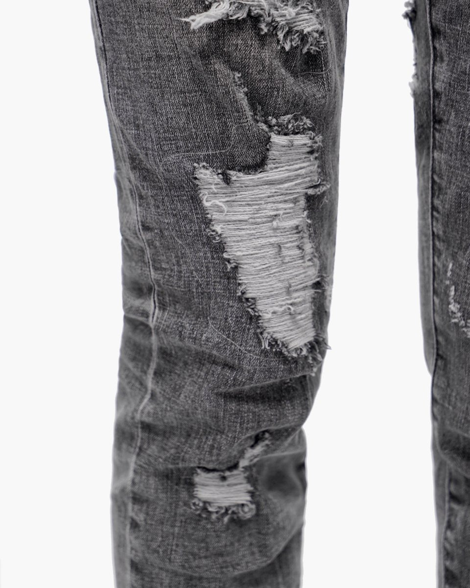 Paste Grey Washed Skinny Jeans - Valabasas