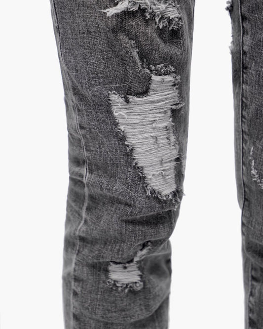 Paste Grey Washed Skinny Jeans - Valabasas