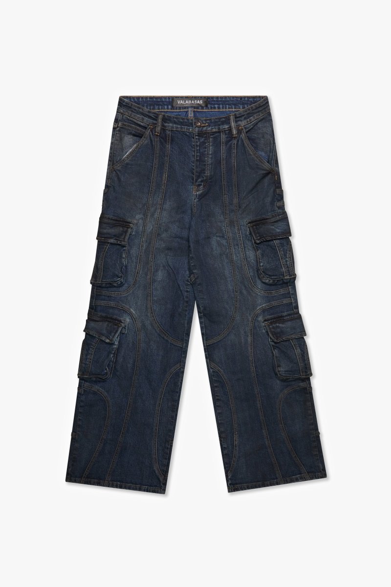 Patch Fade Baggy Dark Blue - Valabasas