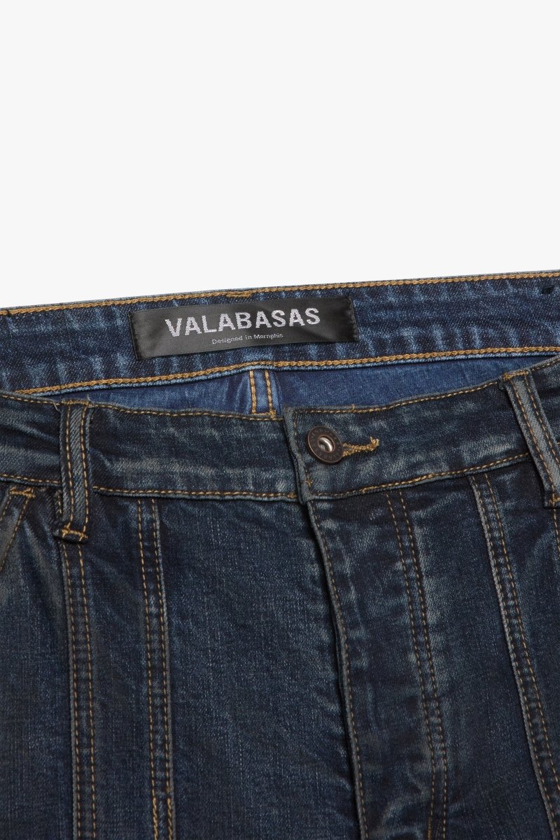 Patch Fade Baggy Dark Blue - Valabasas
