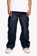 Patch Fade Baggy Dark Blue