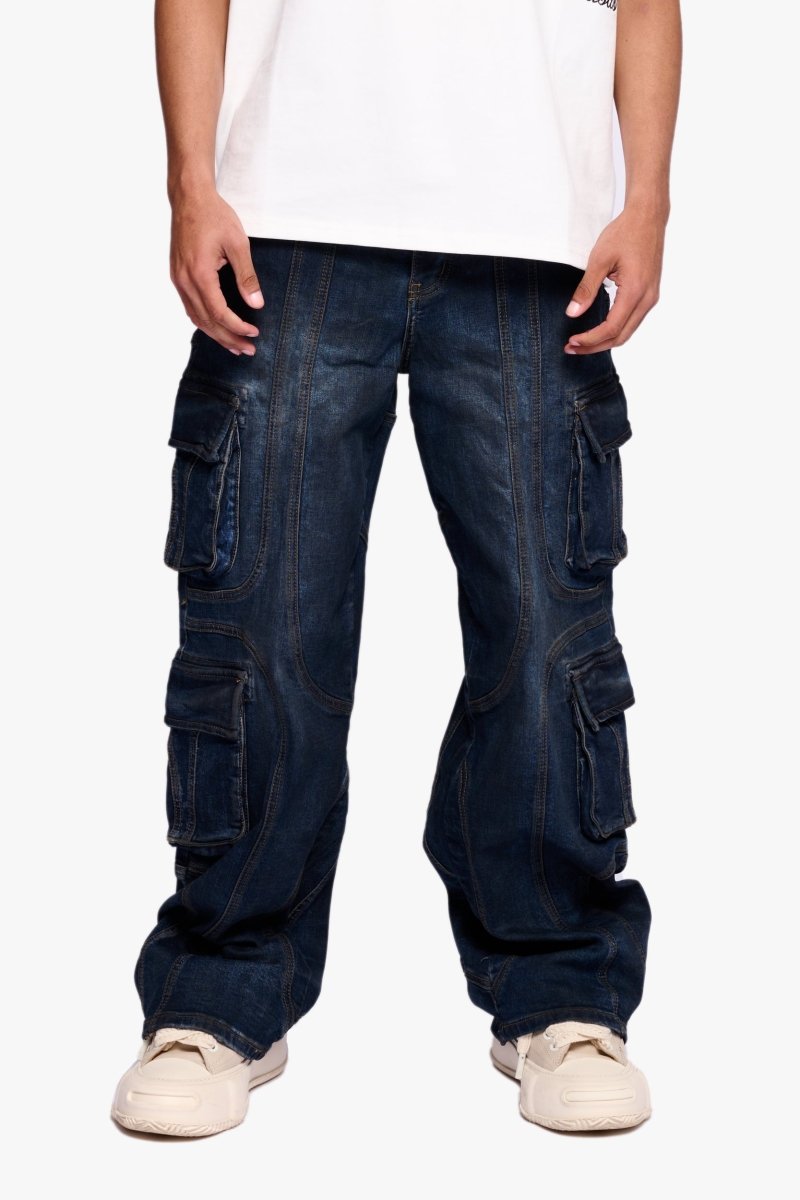 Patch Fade Baggy Dark Blue - Valabasas
