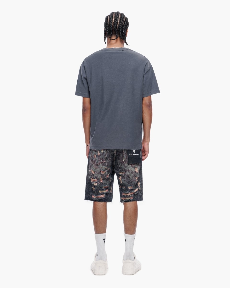 Path Jorts Dark Blue Vintage - Valabasas