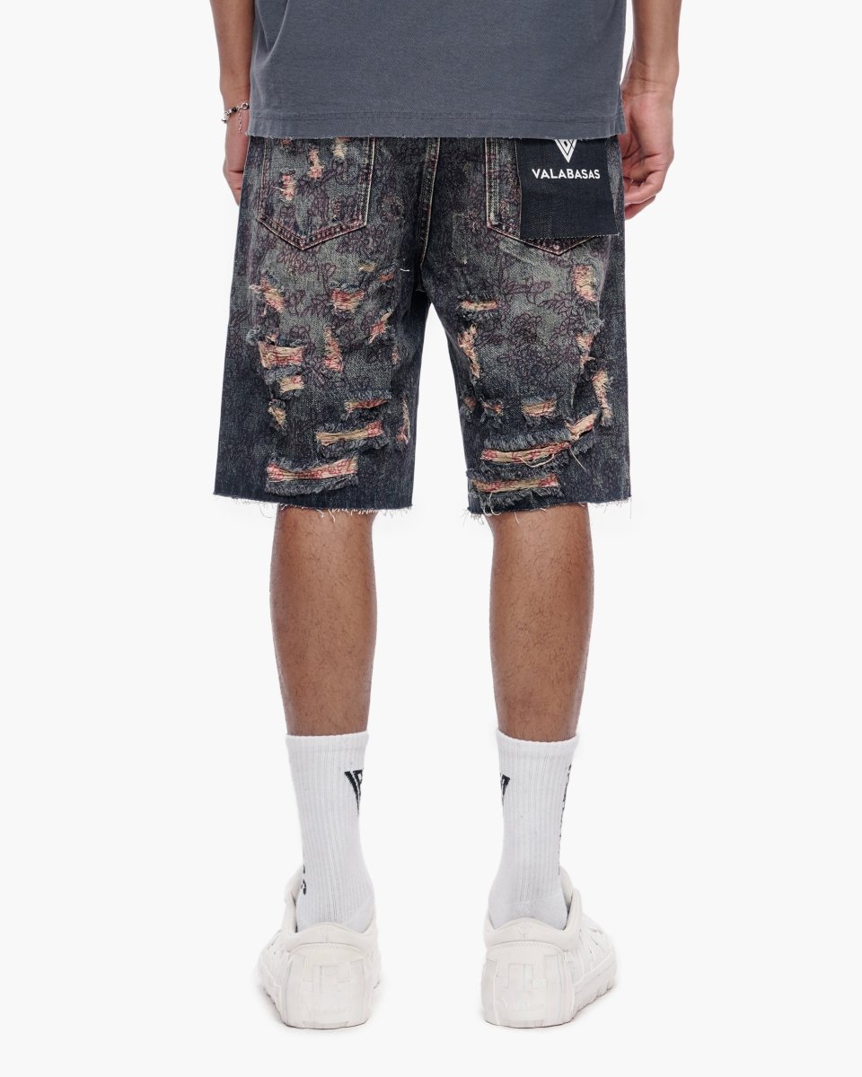 Path Jorts Dark Blue Vintage - Valabasas
