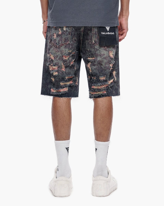 Path Jorts Dark Blue Vintage - Valabasas