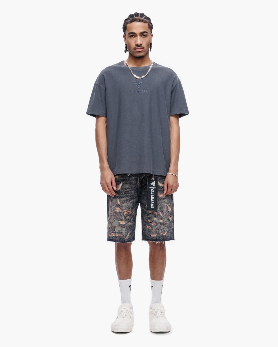 Path Jorts Dark Blue Vintage - Valabasas