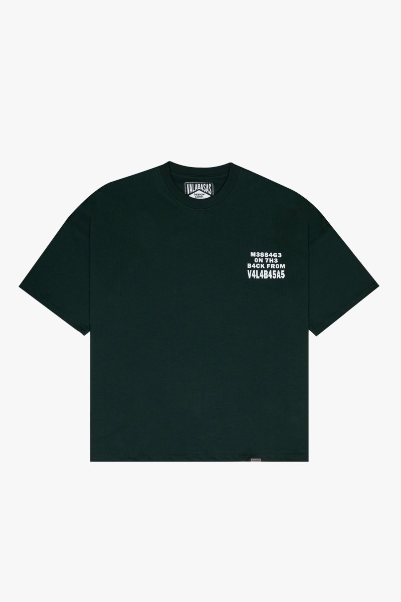 "PATHFINDER" OVERSIZED TEE DARK GREEN - Valabasas