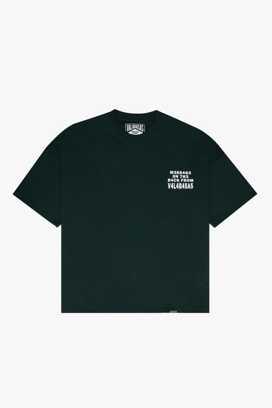 "PATHFINDER" OVERSIZED TEE DARK GREEN - Valabasas