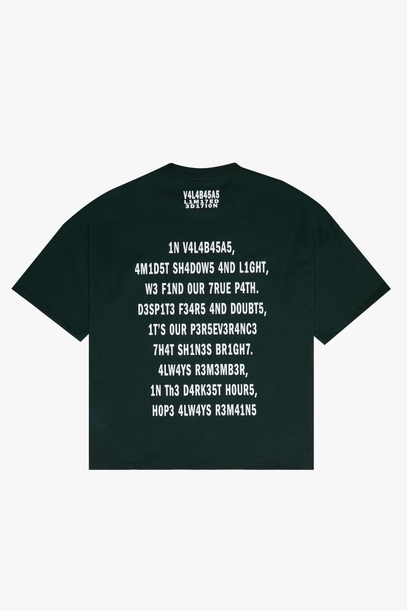"PATHFINDER" OVERSIZED TEE DARK GREEN - Valabasas