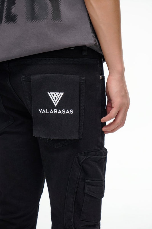 PayDay Black Stacked Jeans - Valabasas