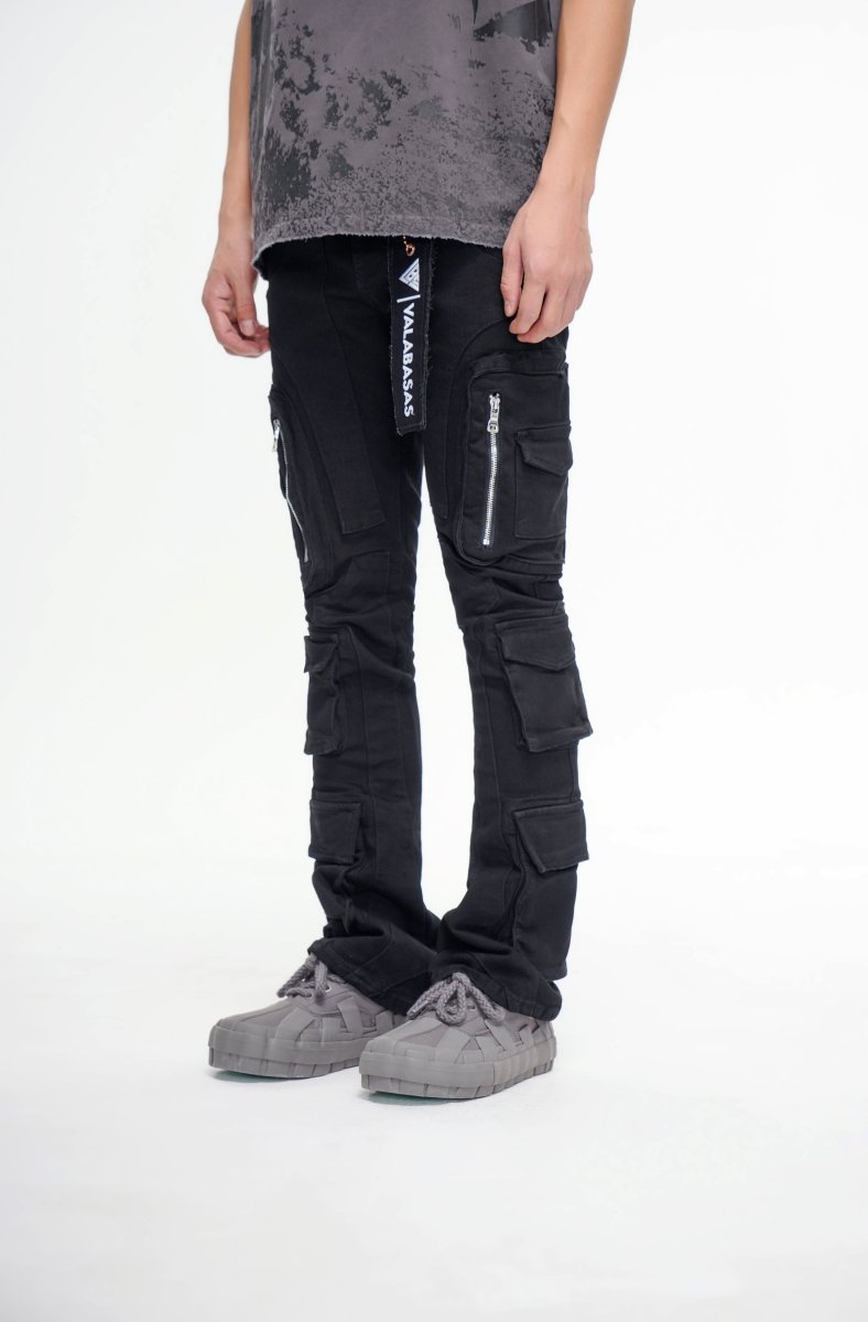 PayDay Black Stacked Jeans - Valabasas