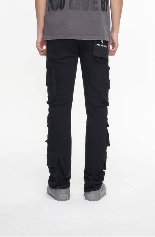 PayDay Black Stacked Jeans - Valabasas