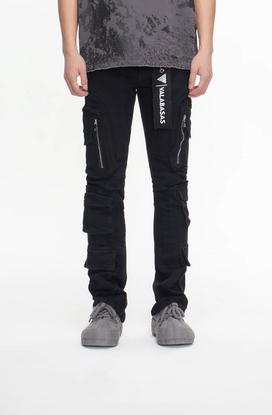 PayDay Black Stacked Jeans - Valabasas