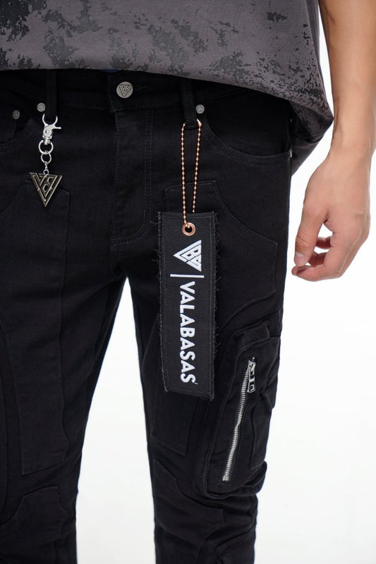 PayDay Black Stacked Jeans - Valabasas