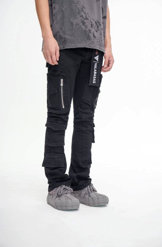PayDay Black Stacked Jeans - Valabasas