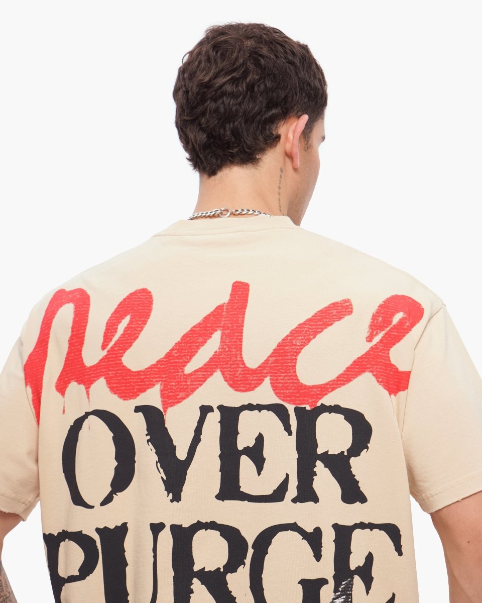 Peace/Purge Tee Beige - Valabasas