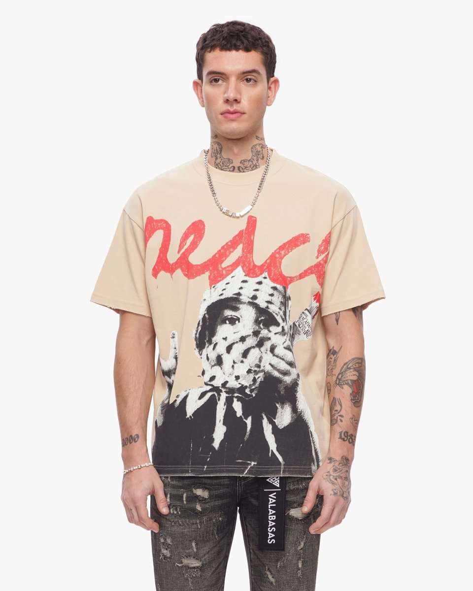 Peace/Purge Tee Beige - Valabasas
