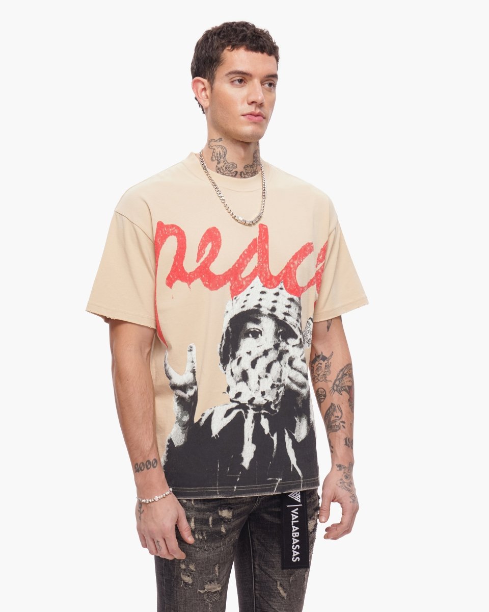 Peace/Purge Tee Beige - Valabasas