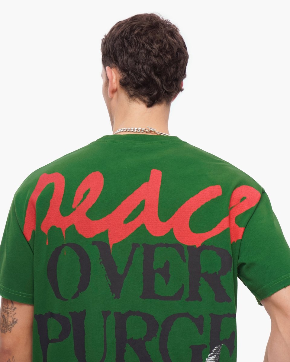 Peace/Purge Tee Green - Valabasas