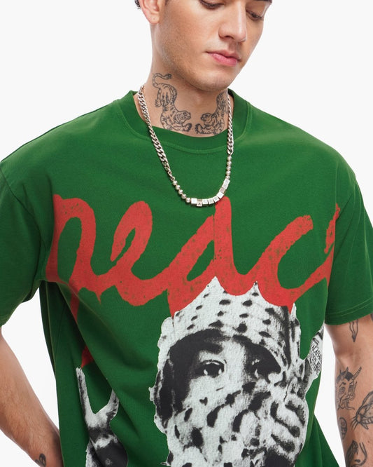 Peace/Purge Tee Green - Valabasas