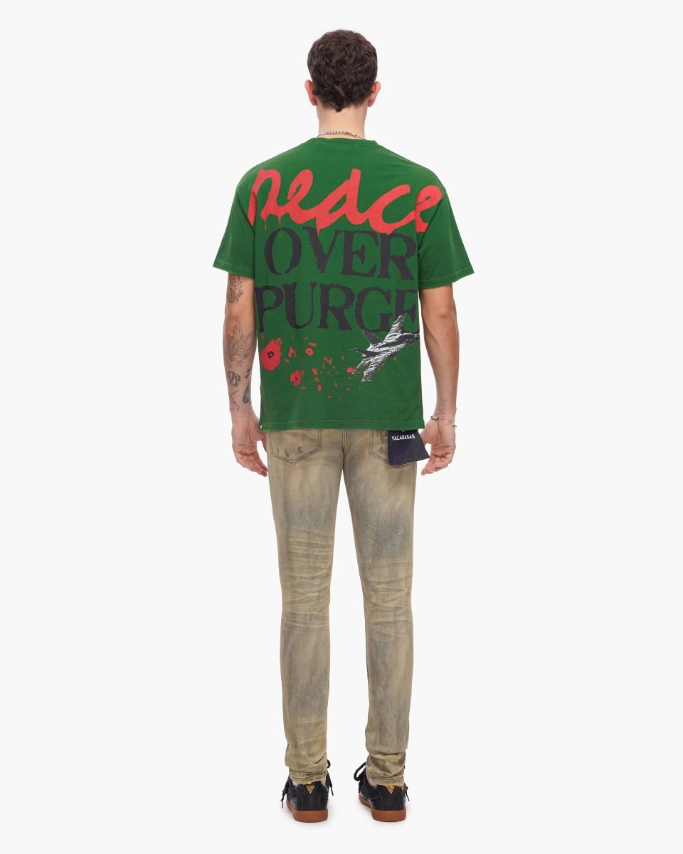Peace/Purge Tee Green - Valabasas