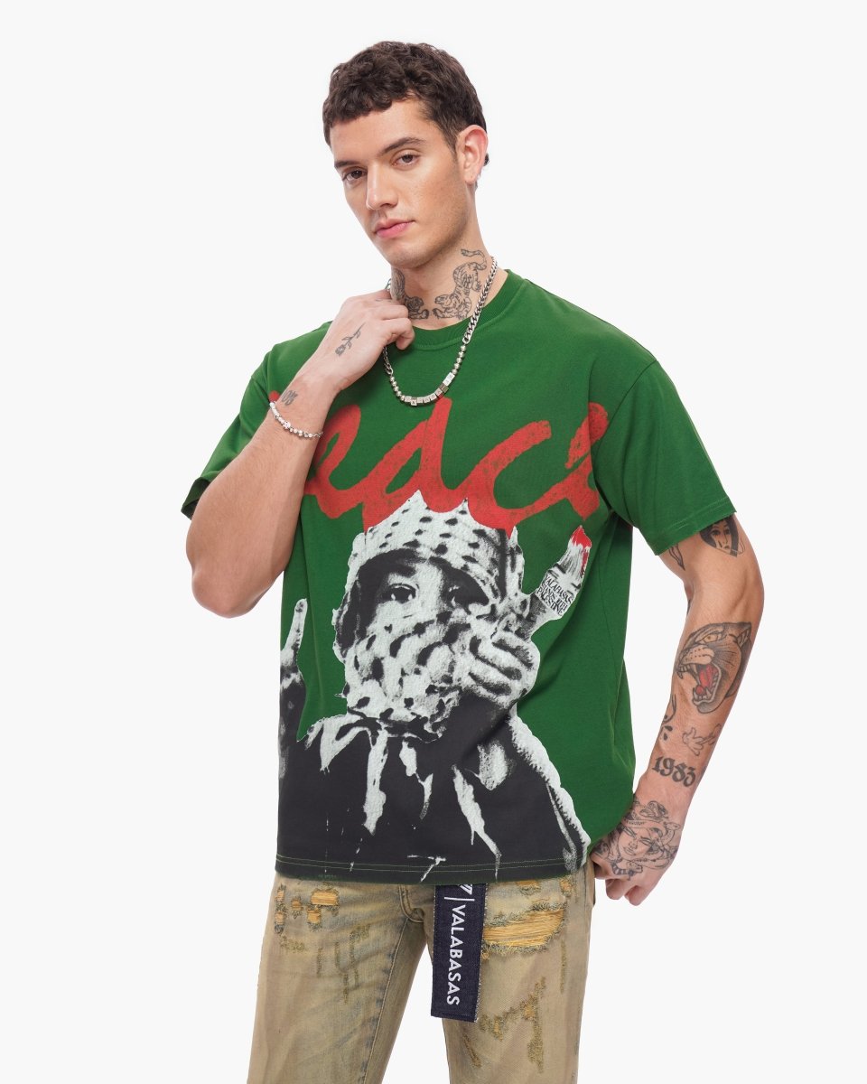 Peace/Purge Tee Green - Valabasas